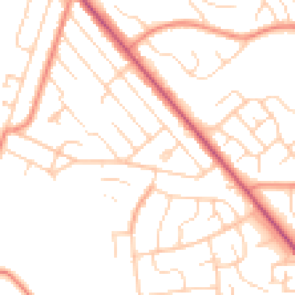 Daytime road noise heatmap for S12 4XY
