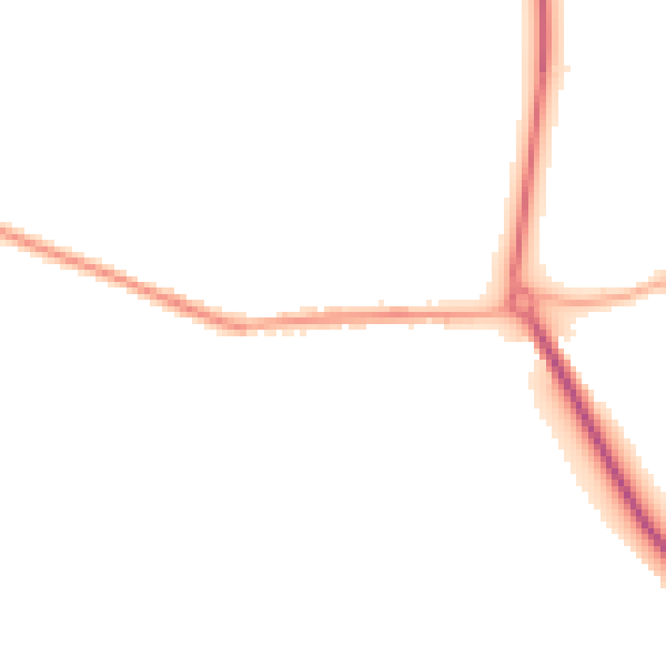 Night-time road noise heatmap for S13 7BA
