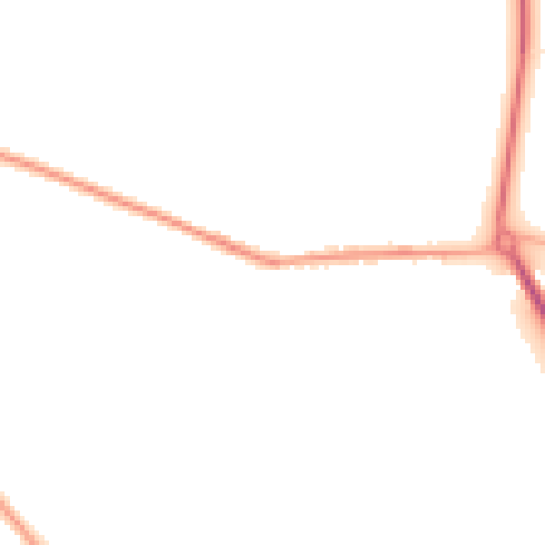Night-time road noise heatmap for S13 7BG