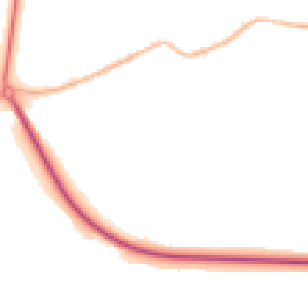 Night-time road noise heatmap for S13 7BR