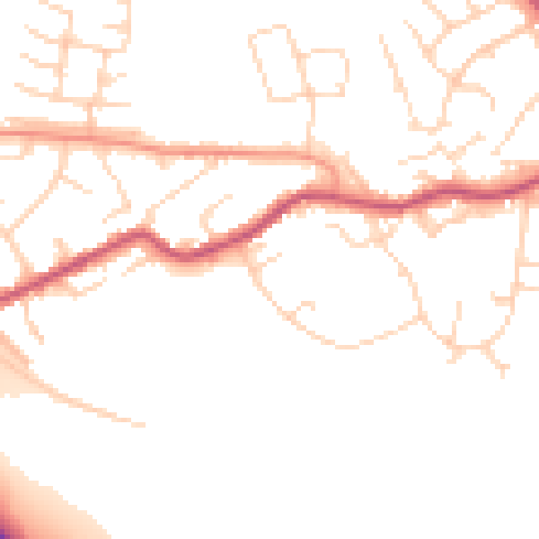Daytime road noise heatmap for S13 7DL