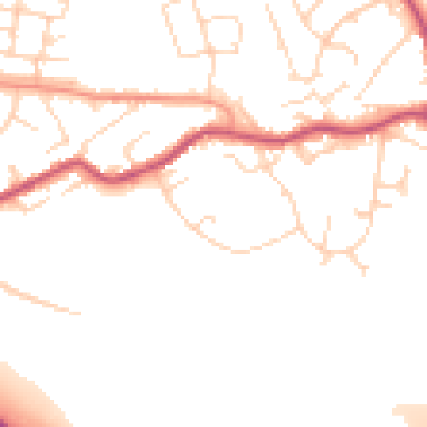 Daytime road noise heatmap for S13 7DN