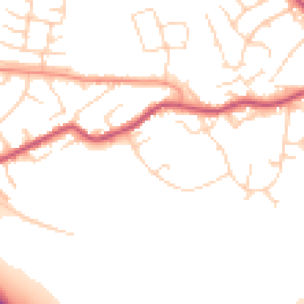 Daytime road noise heatmap for S13 7DP