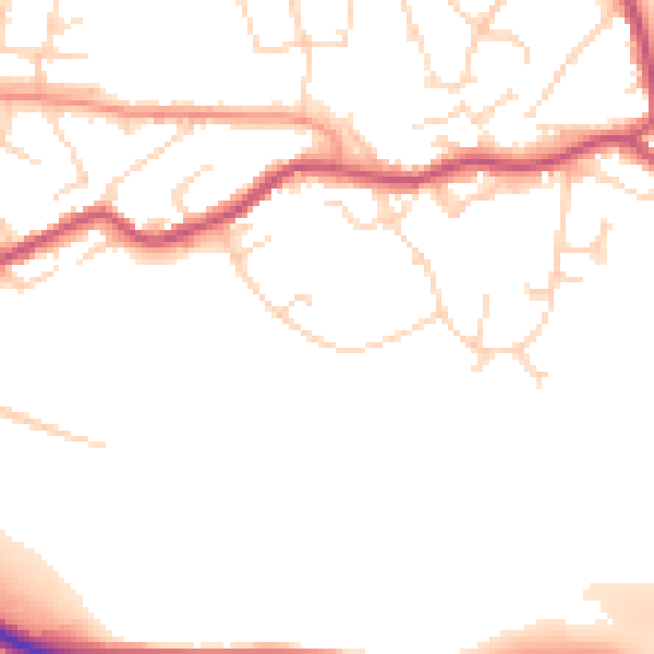 Daytime road noise heatmap for S13 7DQ
