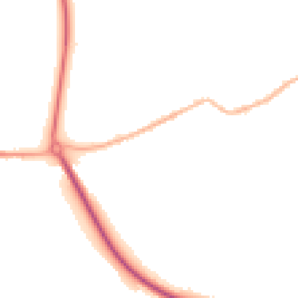 Night-time road noise heatmap for S13 7EB