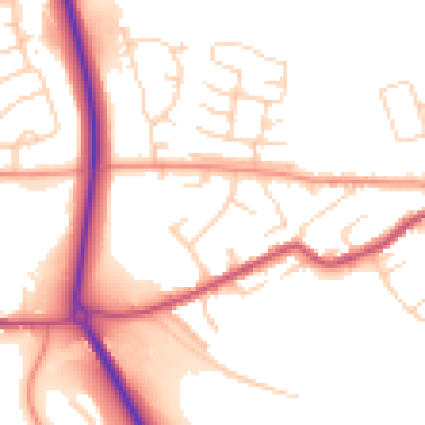 Daytime road noise heatmap for S13 7EL