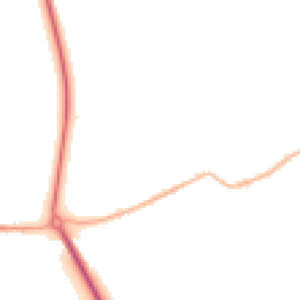 Night-time road noise heatmap for S13 7EL