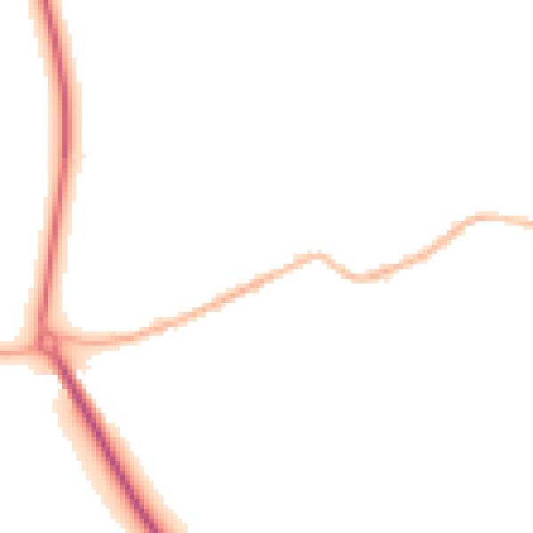 Night-time road noise heatmap for S13 7EW