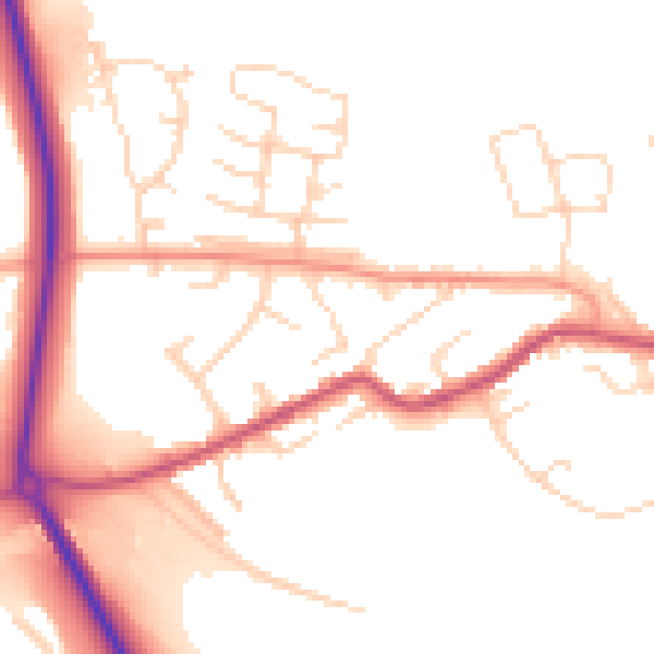 Daytime road noise heatmap for S13 7EX