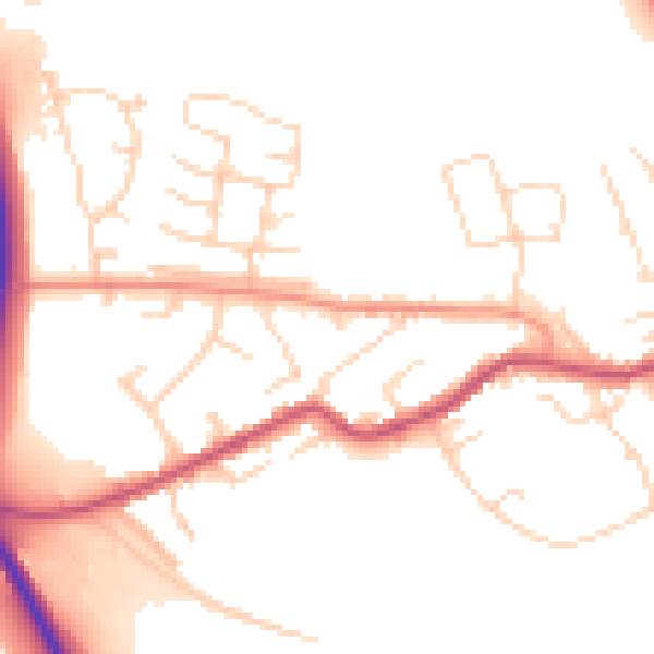 Daytime road noise heatmap for S13 7GB