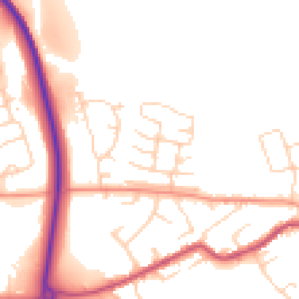 Daytime road noise heatmap for S13 7GN