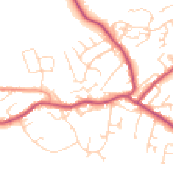 Daytime road noise heatmap for S13 7JR