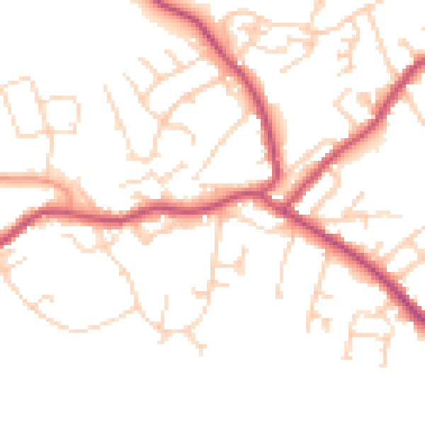 Daytime road noise heatmap for S13 7LB