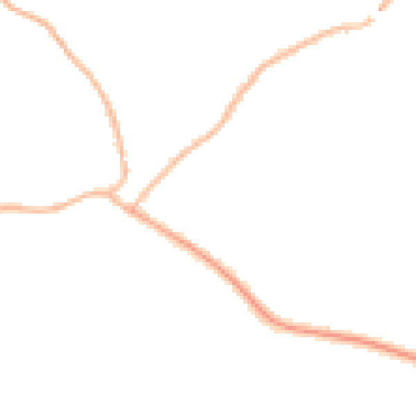Night-time road noise heatmap for S13 7PY