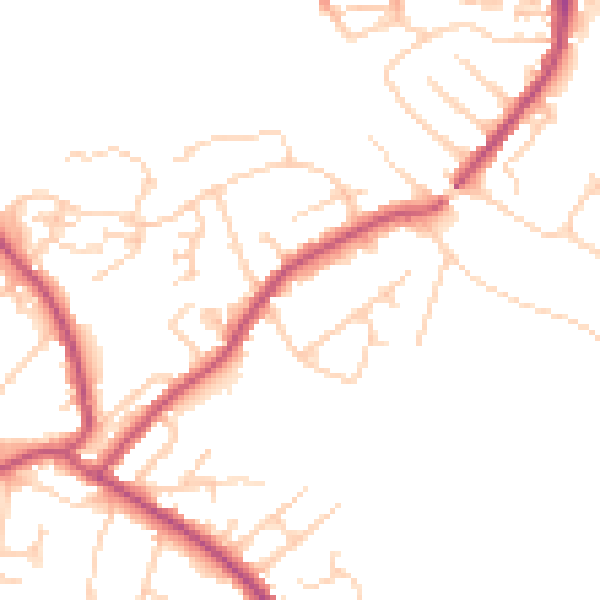Daytime road noise heatmap for S13 7RL