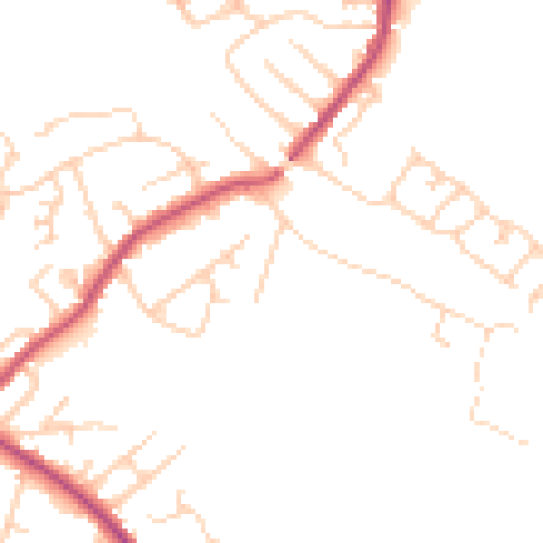Daytime road noise heatmap for S13 7RN