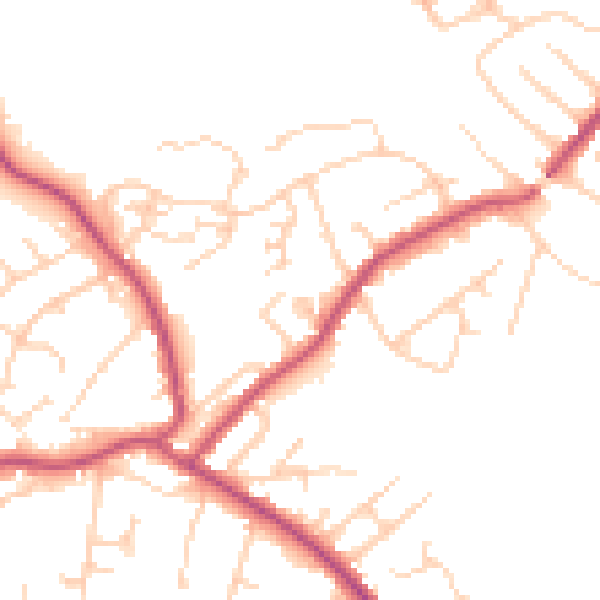 Daytime road noise heatmap for S13 7RR