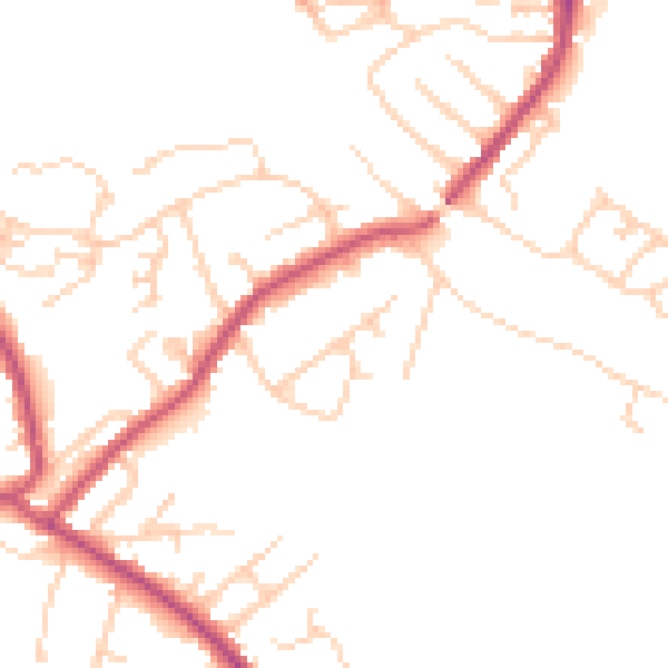 Daytime road noise heatmap for S13 7RU