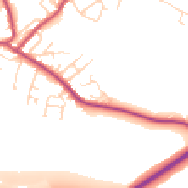 Daytime road noise heatmap for S13 7RX