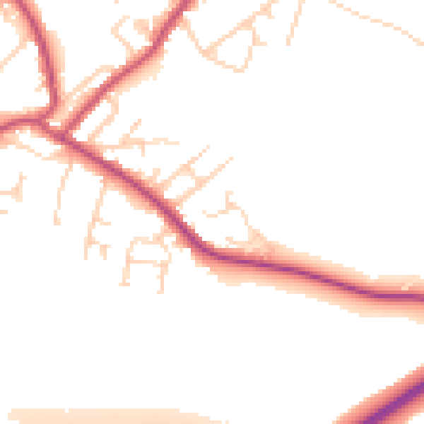 Daytime road noise heatmap for S13 7RZ