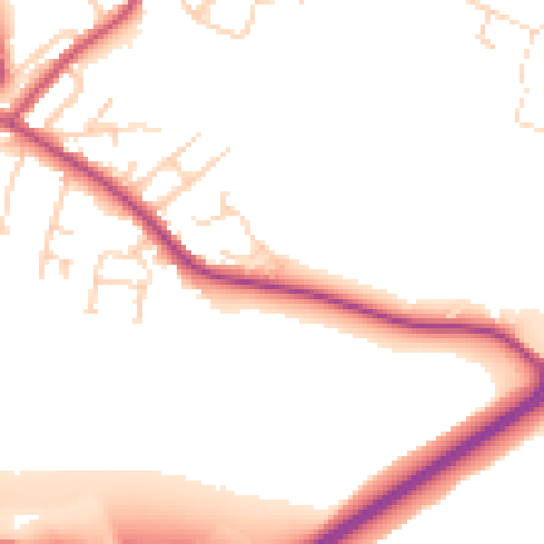 Daytime road noise heatmap for S13 7SA