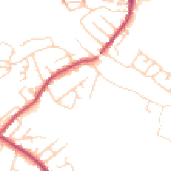 Daytime road noise heatmap for S13 7SD