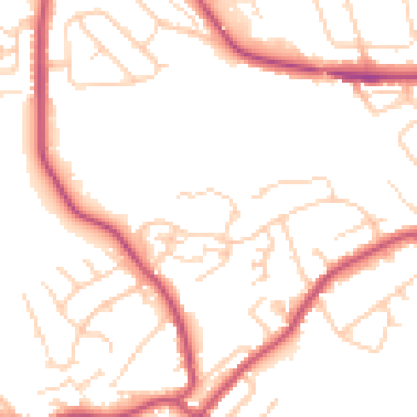 Daytime road noise heatmap for S13 7TH