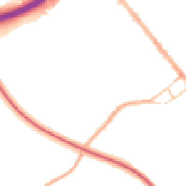 Night-time road noise heatmap for S13 8JA