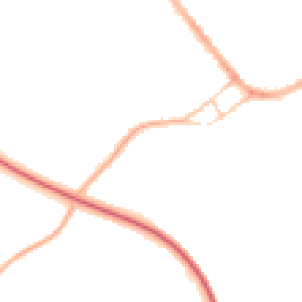 Night-time road noise heatmap for S13 8TL