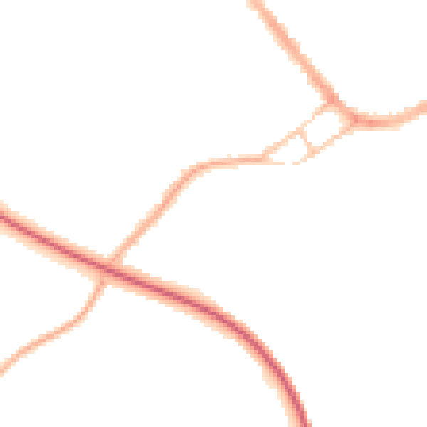Night-time road noise heatmap for S13 8TP