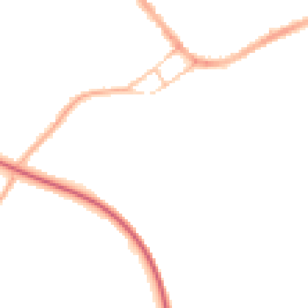 Night-time road noise heatmap for S13 8TT