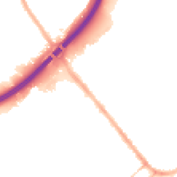Night-time road noise heatmap for S13 9BH