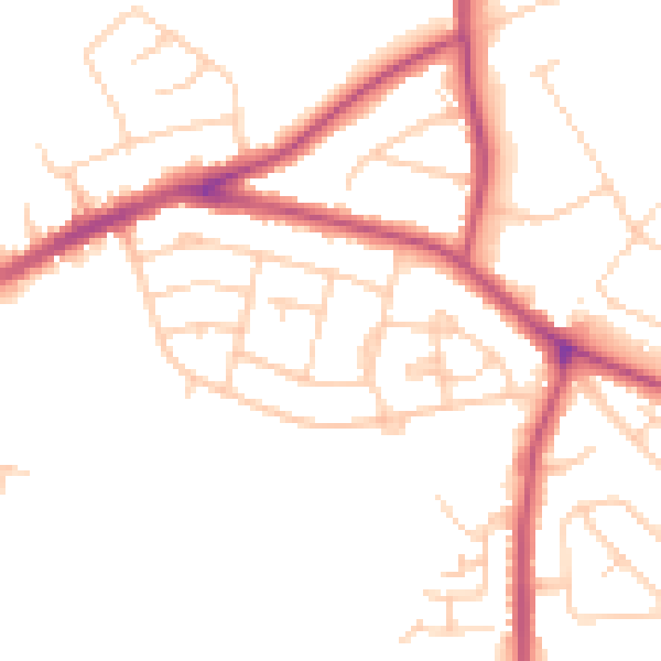 Daytime road noise heatmap for S13 9HU