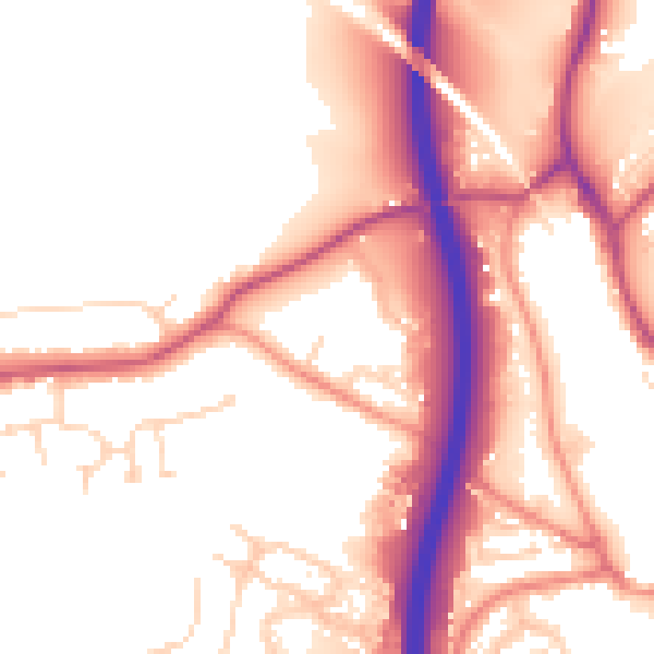Daytime road noise heatmap for S18 1NZ