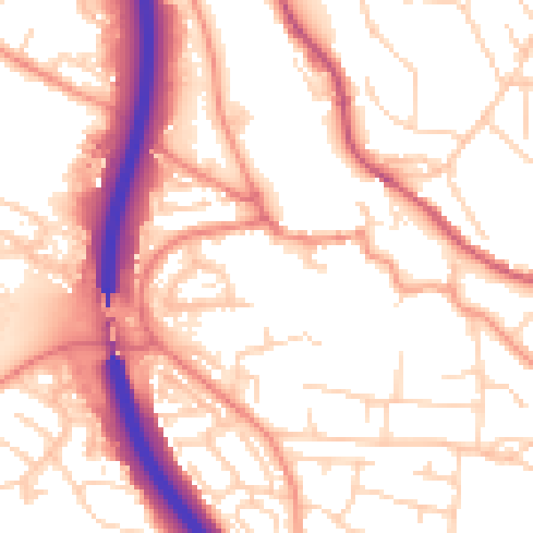 Daytime road noise heatmap for S18 1PZ
