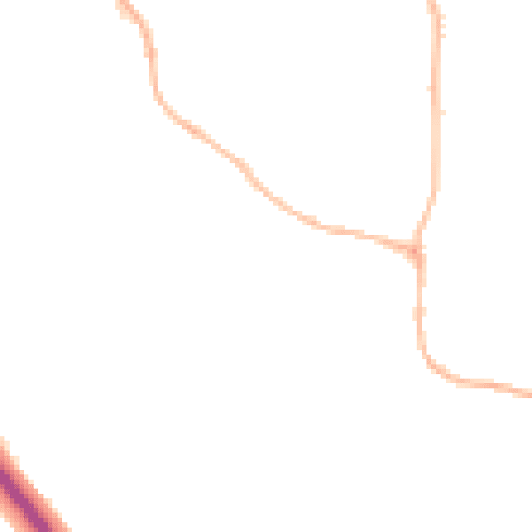 Night-time road noise heatmap for S18 1SB