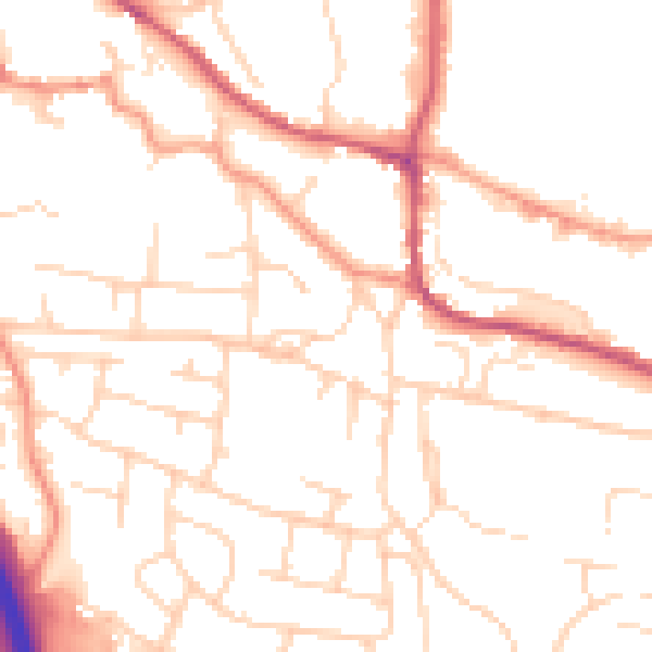 Daytime road noise heatmap for S18 1SH