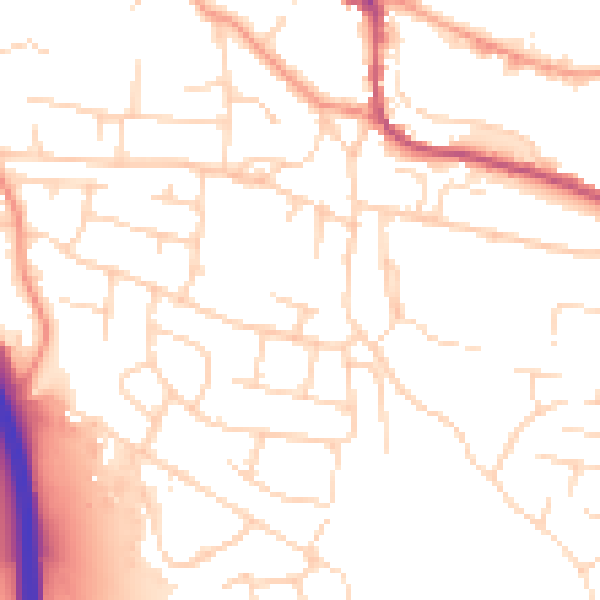 Daytime road noise heatmap for S18 1WJ