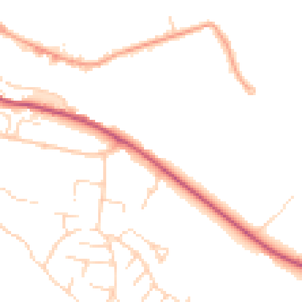 Daytime road noise heatmap for S18 1XJ