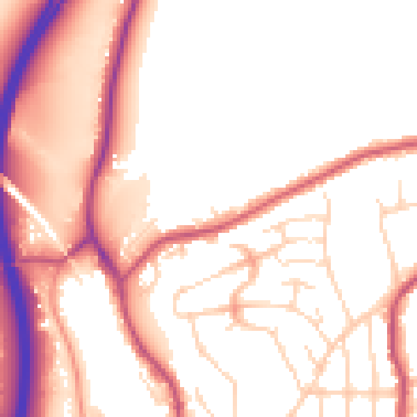Daytime road noise heatmap for S18 2HT