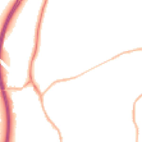 Night-time road noise heatmap for S18 2HT