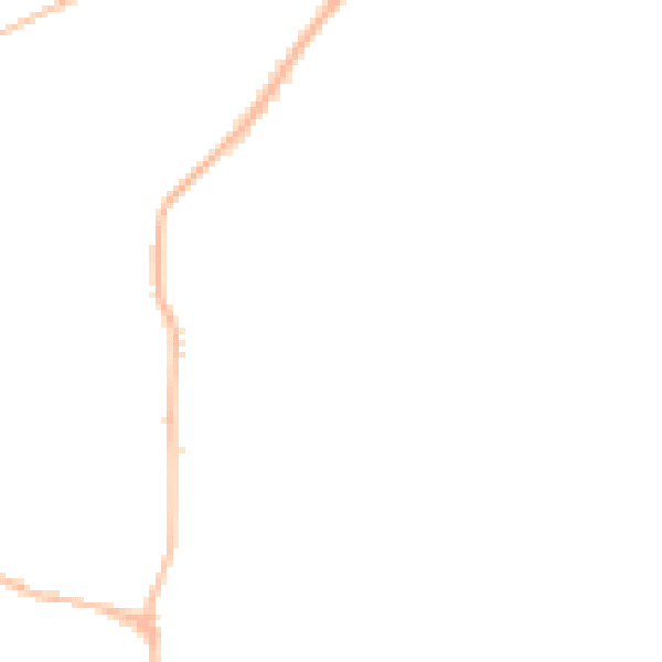 Night-time road noise heatmap for S18 2LW