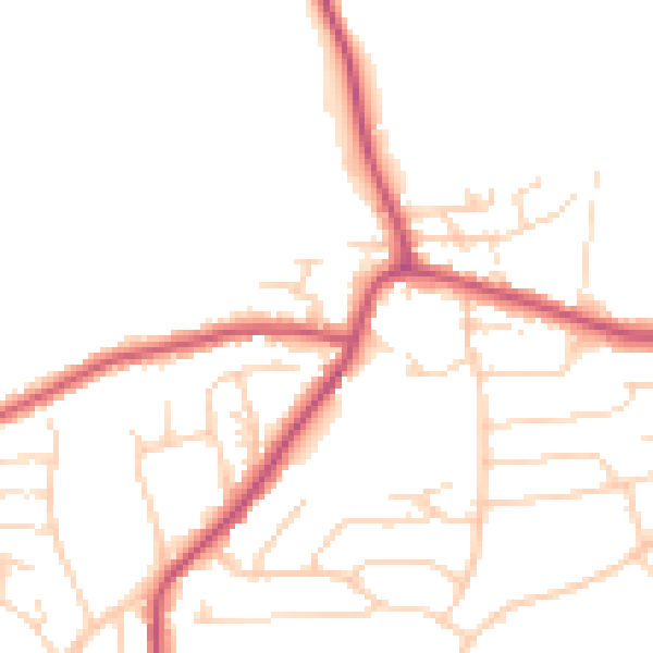 Daytime road noise heatmap for S18 3DF