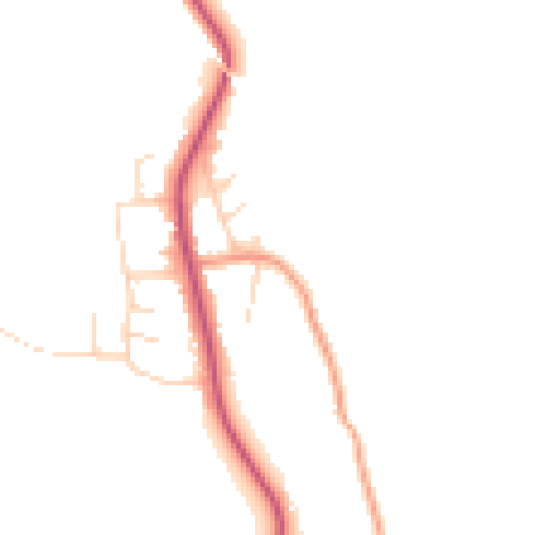 Daytime road noise heatmap for S18 4DQ