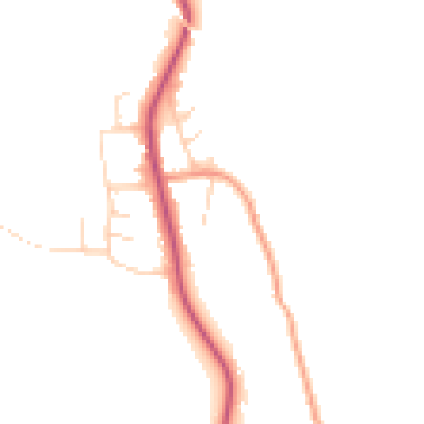 Daytime road noise heatmap for S18 4DS
