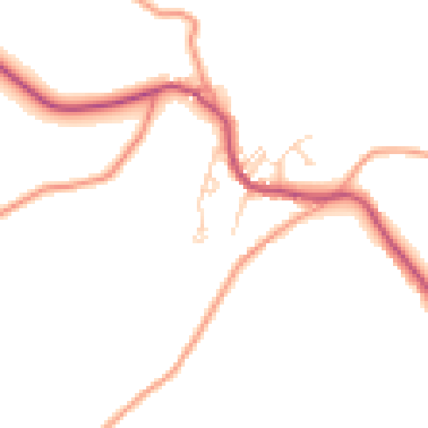 Daytime road noise heatmap for S18 7SQ