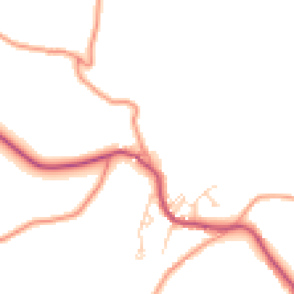 Daytime road noise heatmap for S18 7TJ