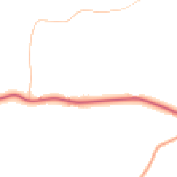 Daytime road noise heatmap for S18 7WB