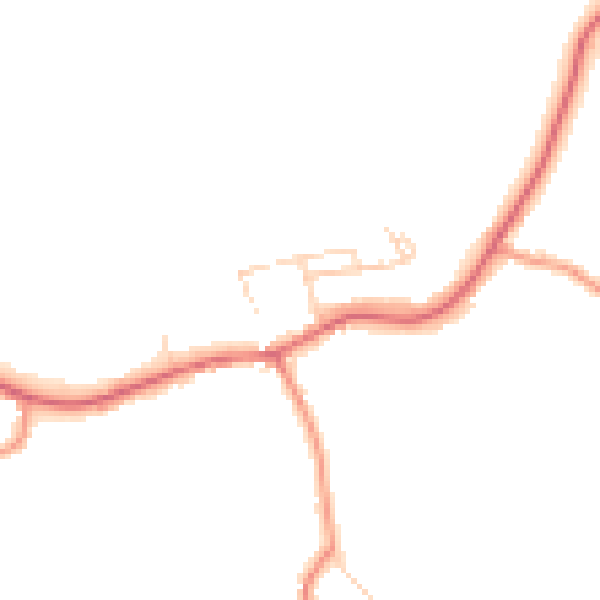 Daytime road noise heatmap for S18 7WW