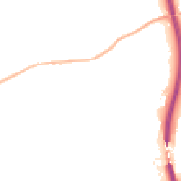 Night-time road noise heatmap for S18 8NQ
